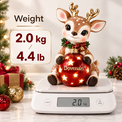 Dovenari™ Lighted Christmas Bauble Baby Deer LED Night Light Figurine