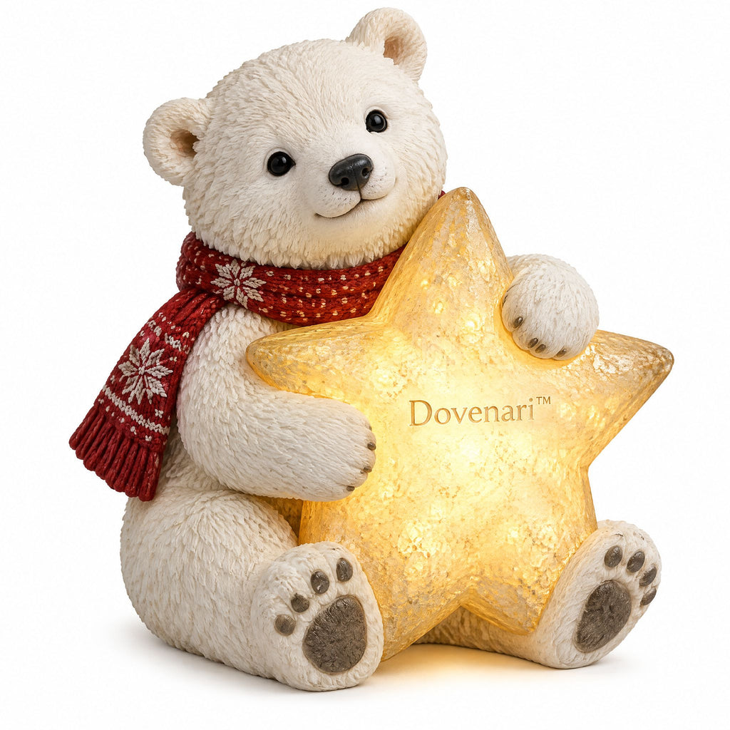 Dovenari™ Light-Up Star Polar Bear LED Night Light