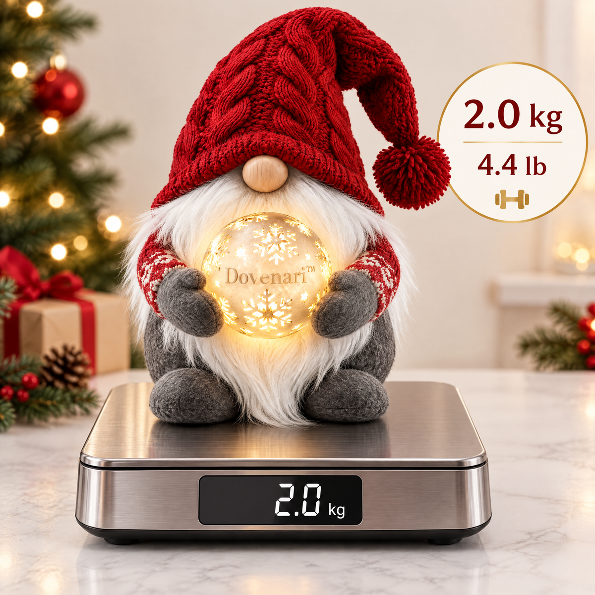 Dovenari™ Snowflake Glow Christmas Gnome LED Night Light