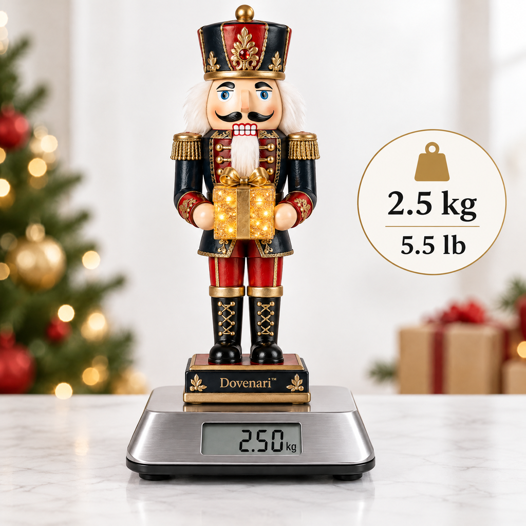 Dovenari™ Lighted Gift Box Nutcracker Soldier Christmas Figurine