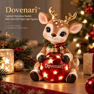 Dovenari™ Lighted Christmas Bauble Baby Deer LED Night Light Figurine