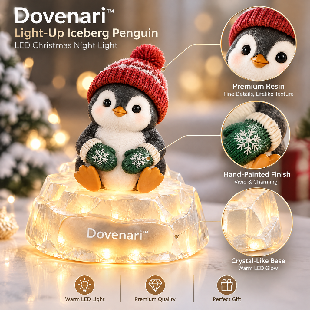 Dovenari™ Light-Up Iceberg Penguin LED Christmas Night Light