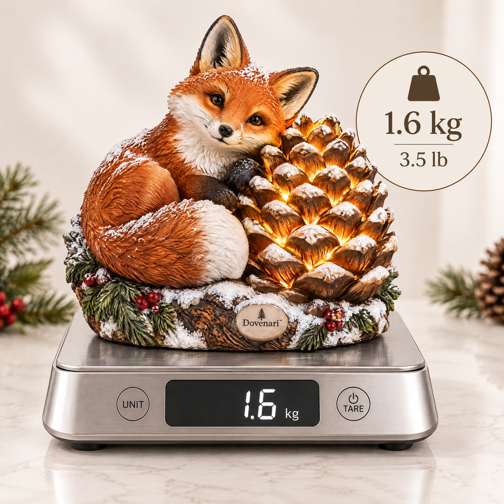 Dovenari™ Light-Up Pinecone & Woodland Fox LED Night Light Figurine