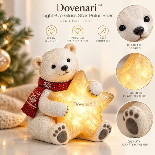 Dovenari™ Light-Up Star Polar Bear LED Night Light