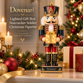 Dovenari™ Lighted Gift Box Nutcracker Soldier Christmas Figurine